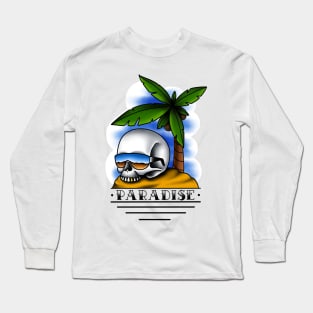 Skull on a beach Long Sleeve T-Shirt